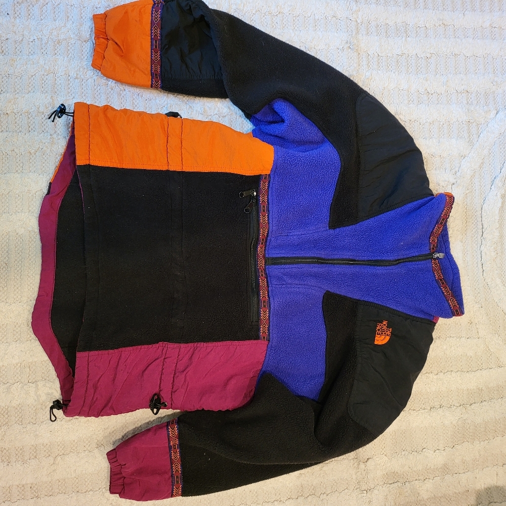 THE NORTH FACE RAGE 92 RETRO FLEECE AZTEC BLUE ANORAK PULLOVER JACKET